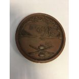 Victorian bronze medallion to the Royal Caledonian Curling Club 1838-1888 by Edward & Sons, 74 mm