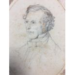 John Everett Millais (1829-1896) sepia washed pencil portrait of Scottish Minister, unsigned 27 cm x