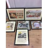 Advertising mirrors, Fry`s, Watneys etc, and framed Hertz adverts.