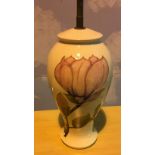 Moorcroft magnolia pattern lamp.