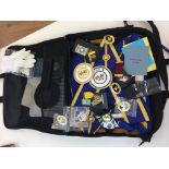Essex Chingford lodge case to a Grand Master mason, medals, Jewels etc