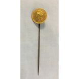 US 1855 gold one dollar coin stick pin.