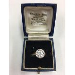 18 ct Diamond Solitaire in illusion mount approx 0.41 ct.