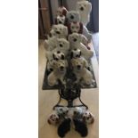 Qty of Large Staffordshire dog figurines.