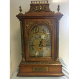 Victorian Howell and James triple fusee eight bell striking Bracket clock.oak cased with flame