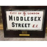 Framed Victorian City of London Middlesex St EC 1