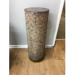 Very heavy large red marble circular column.