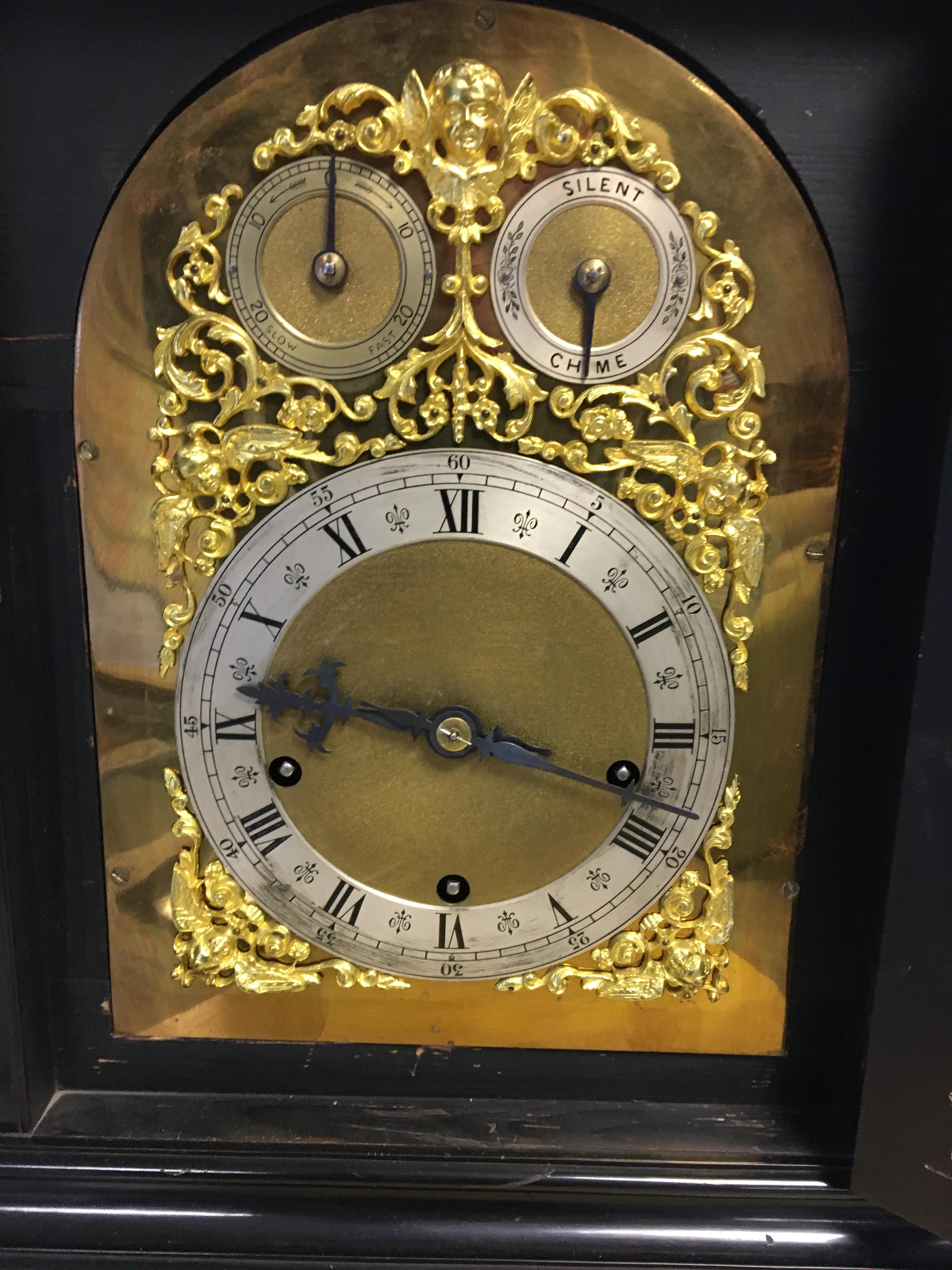 Early 19th C Ebonised Bracket Clock, striking on four gongs. - Image 5 of 5