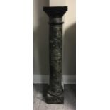 Black Marble pedestal jardiniere stand.