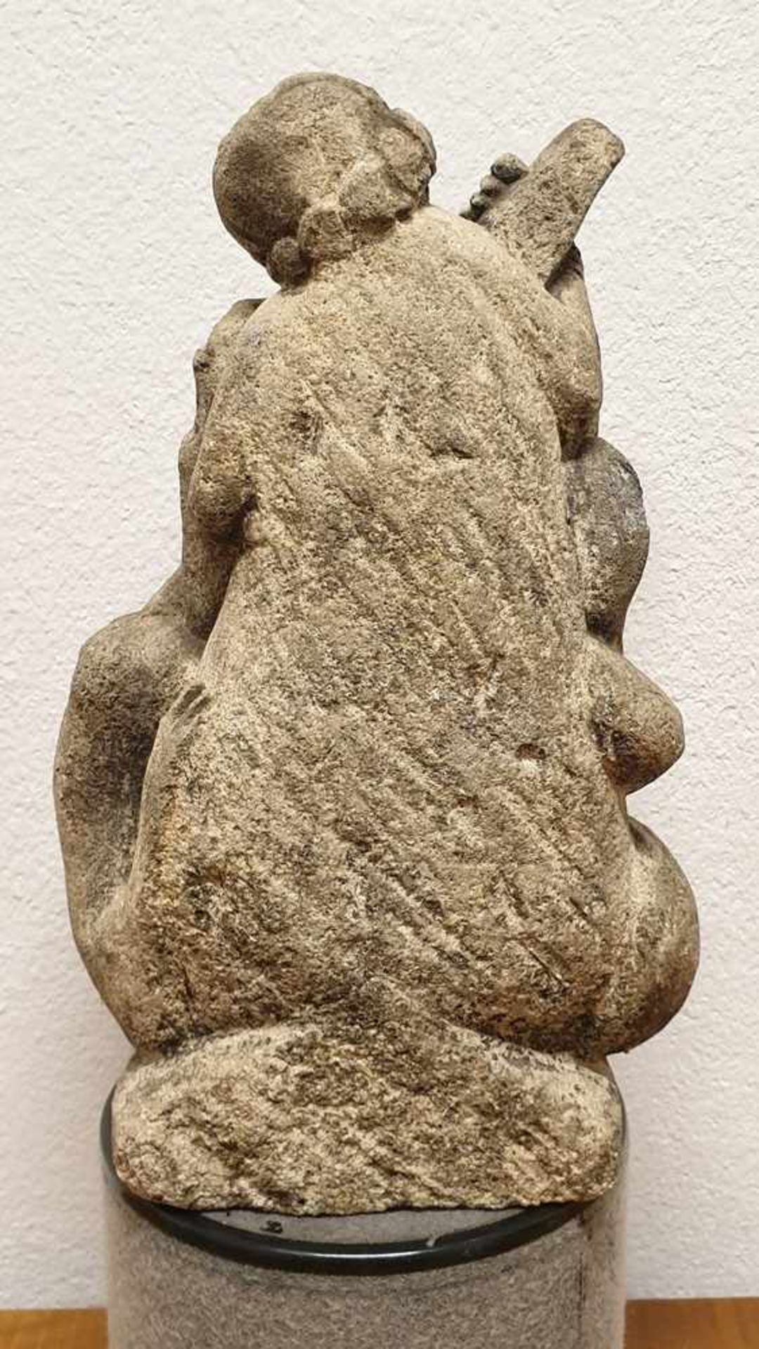 Sandsteinfigur , Heiliger Georg , 15./16. Jahrhundert, Größe: ca. 19x11cm , Gewicht: 1350g , - Image 3 of 4