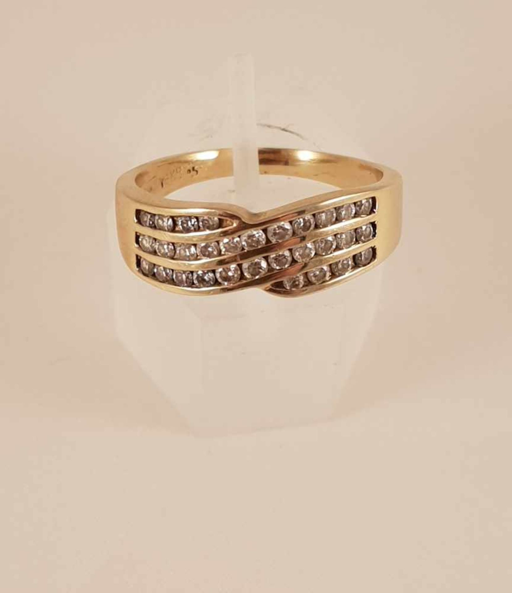 Diamantring, Gold 750, zus.ca. 0,5ct , RW55 , 4g ,