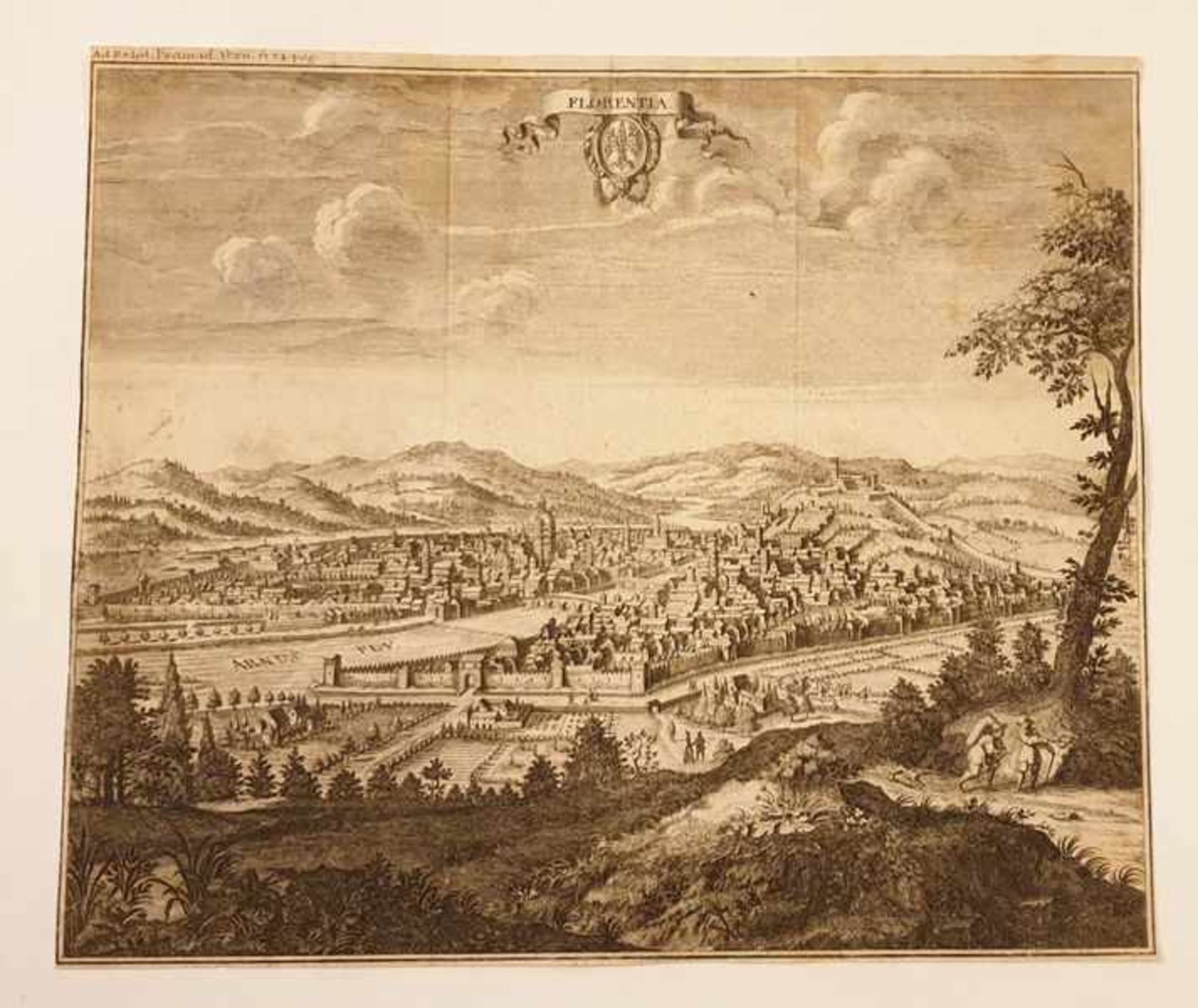 Florentina, 1732, Ad Relal.Francof. Vern. , Kupferstich ,Größe: ca. 36,5 x 31,5 cm<b