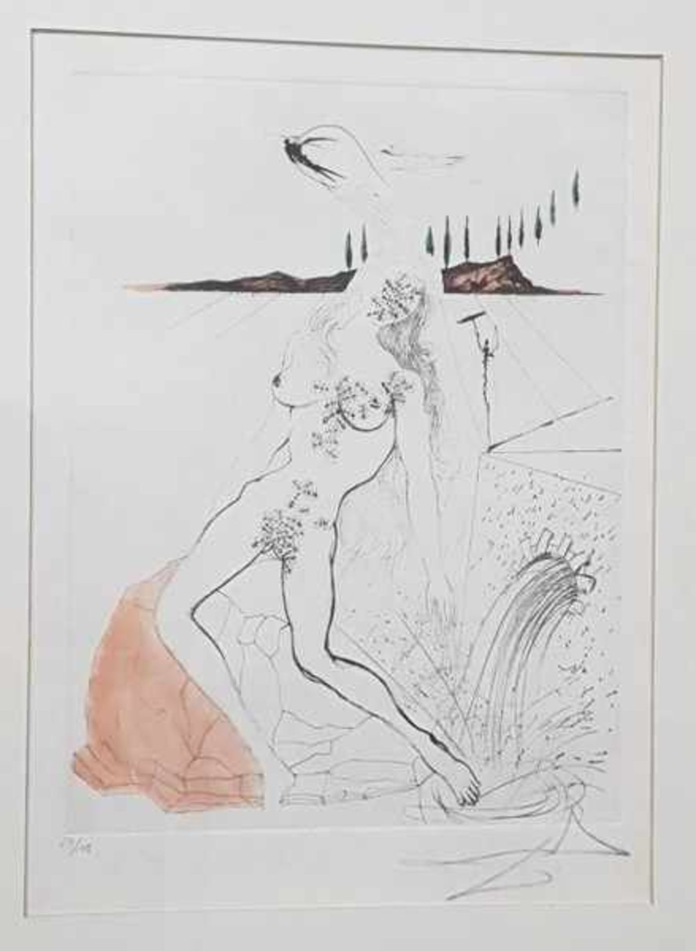 * SALVADOR DALI (1904-1989) Original Farbradierung, Die Quellennymphe,