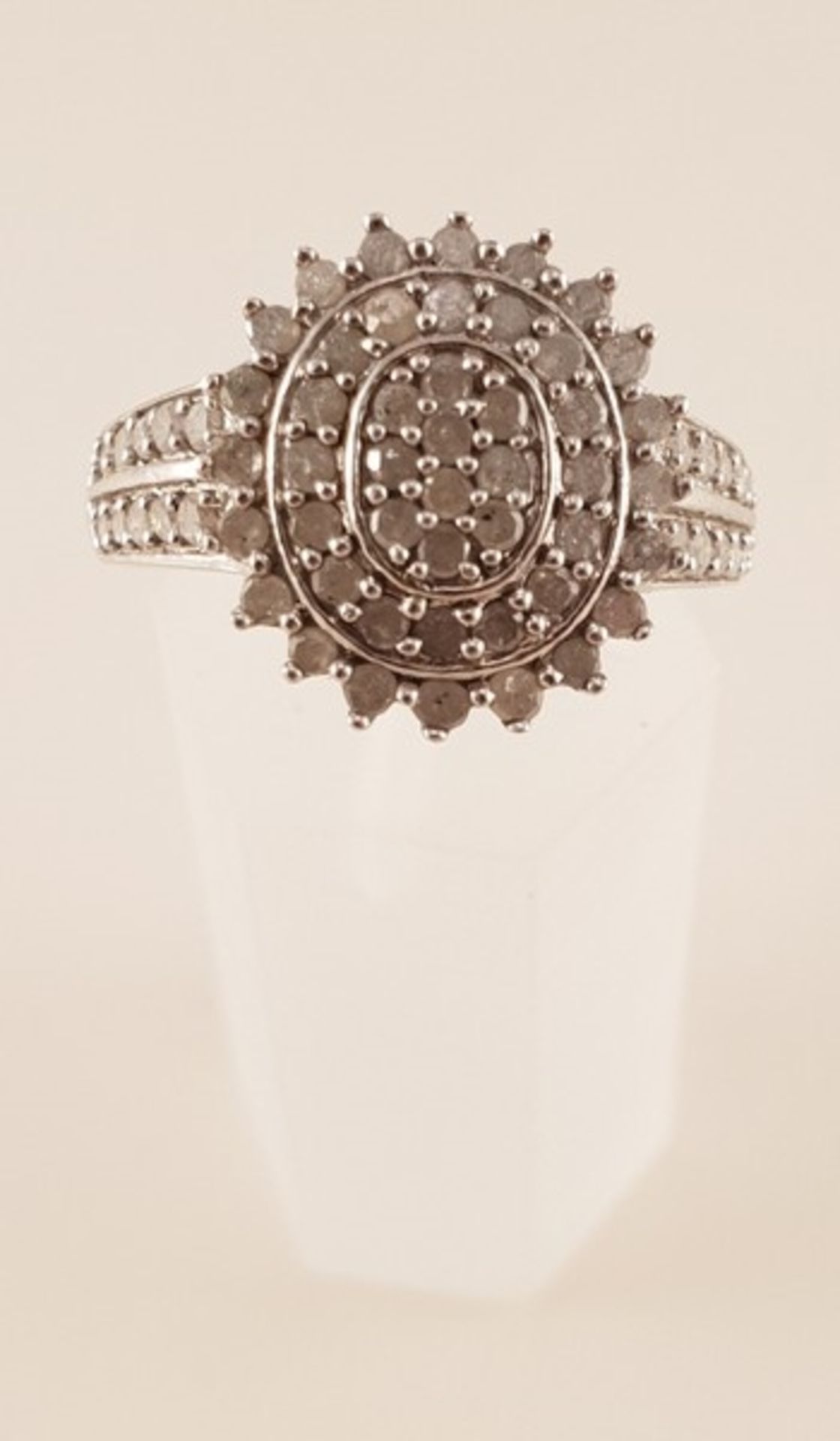 Diamant Ring , Silber 925 , zus.ca. 1ct. , RW59 , 6,2g