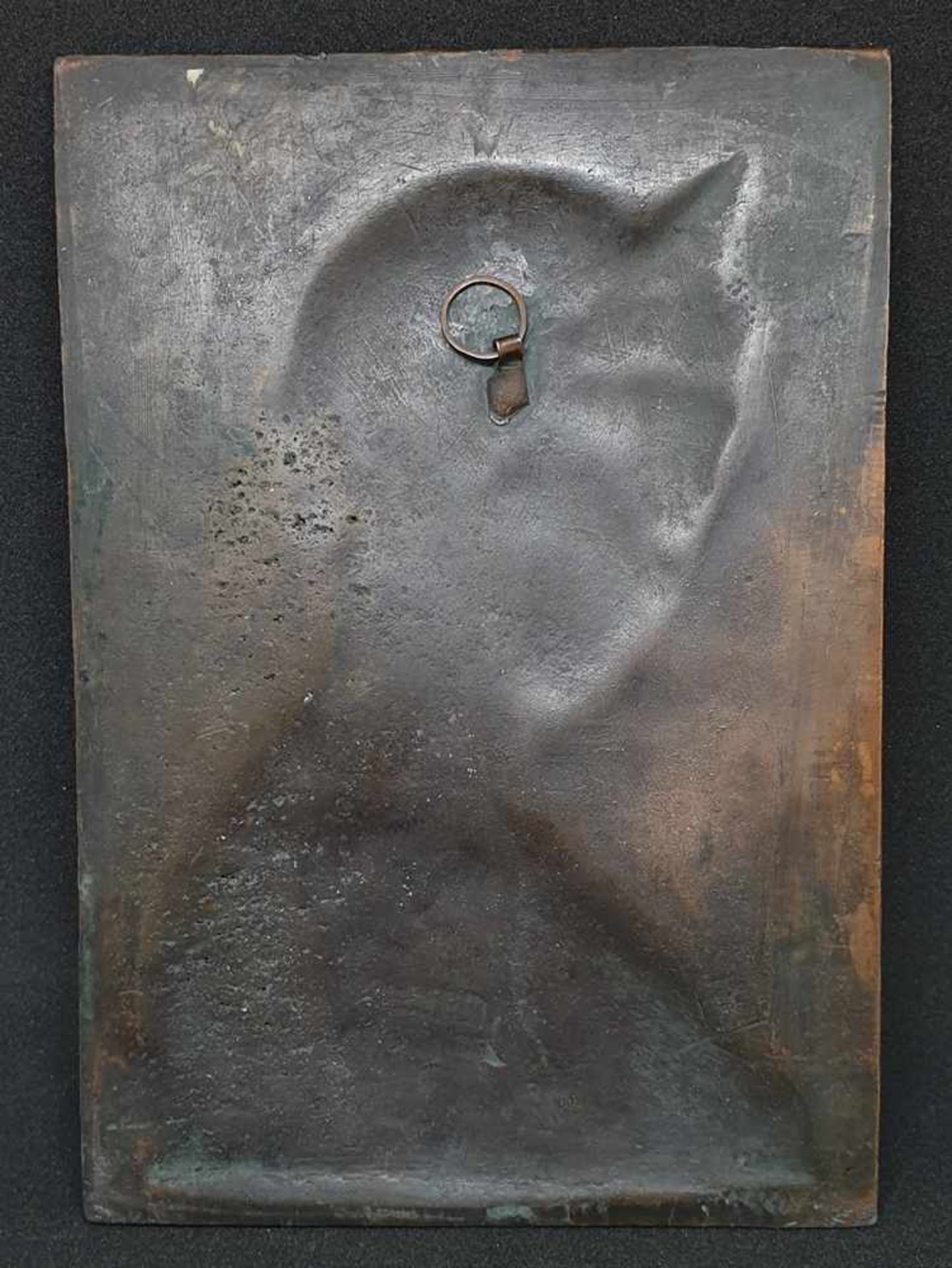 Bronzerelief, 18./19. Jahrhundert, Größe: ca. 14 x 10 cm ,<b - Image 2 of 2