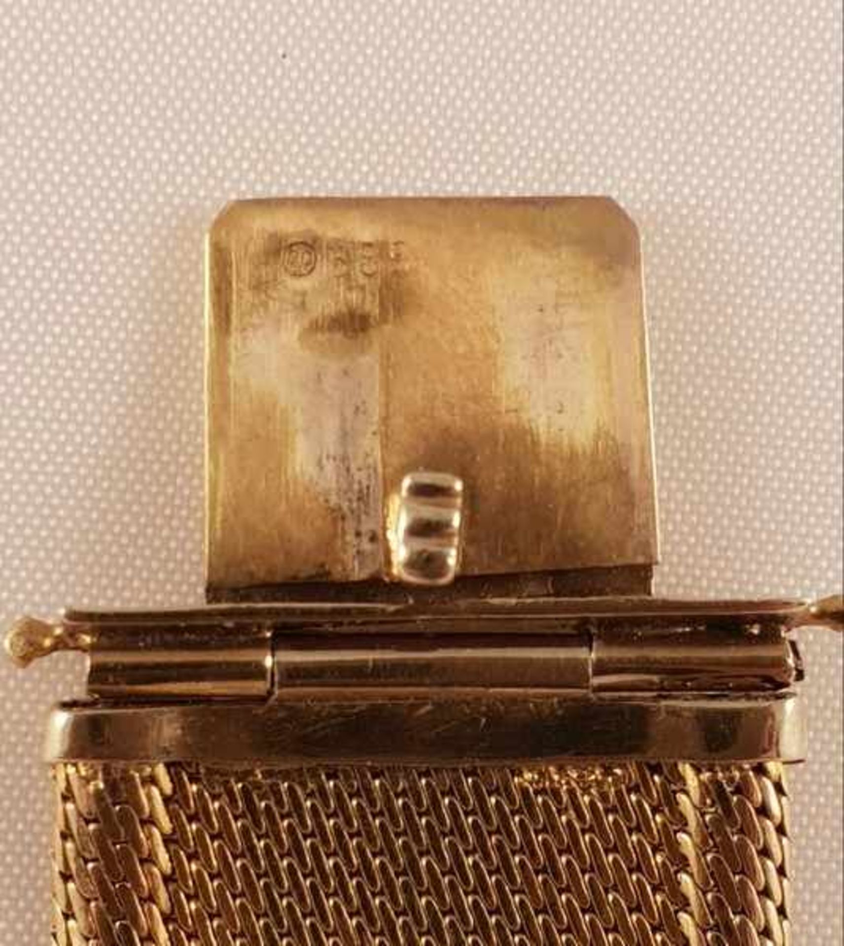 Jugendstil Armband mit Altschlif Diamanten zus.ca.1,2ct , Gold 585, Länge: 18,5cm , 34,2g,< - Bild 3 aus 3