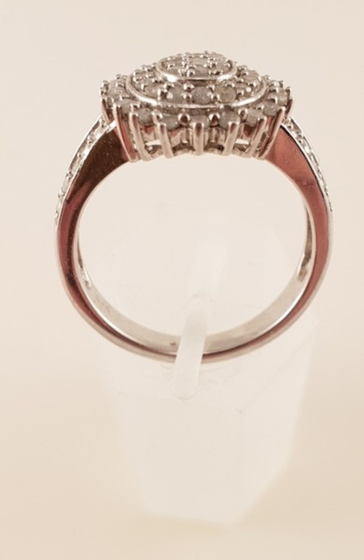 Diamant Ring , Silber 925 , zus.ca. 1ct. , RW59 , 6,2g - Bild 2 aus 2