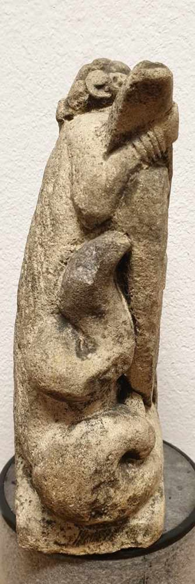 Sandsteinfigur , Heiliger Georg , 15./16. Jahrhundert, Größe: ca. 19x11cm , Gewicht: 1350g , - Image 4 of 4