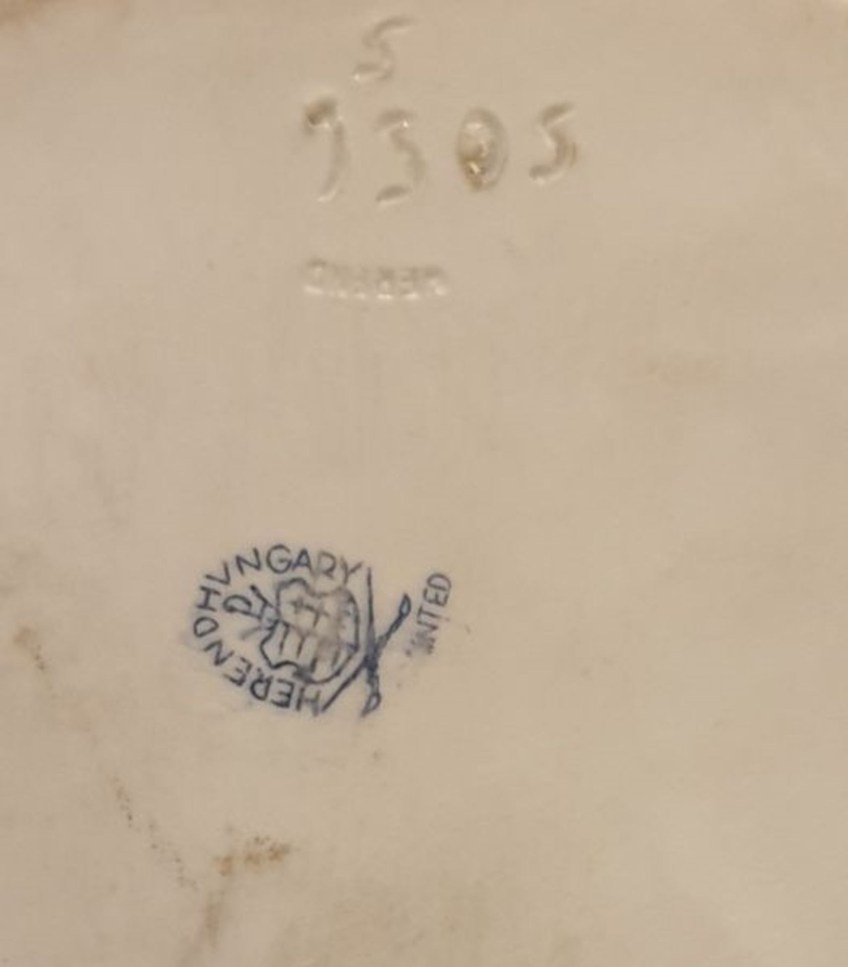 Herend, Porzellan , Adler , Mitte 20. Jahrhundert , Farbig staffiert, Höhe: 33,5 cm< - Bild 3 aus 3