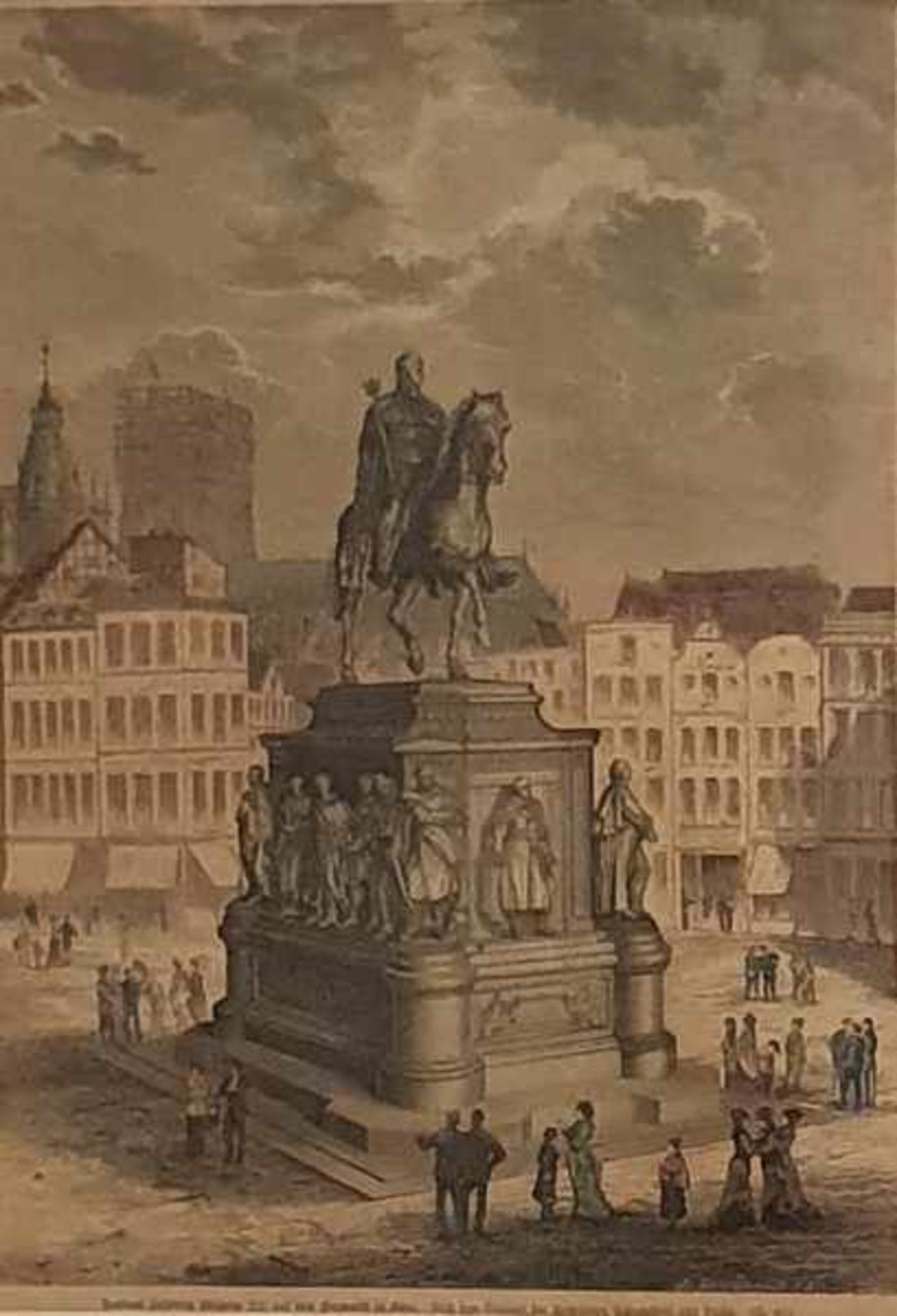 Denkmal Friedrich Wilhlem III. Denkmal Wilhelm III. auf den Heumarkt in Köln. Im Hintergund der noch