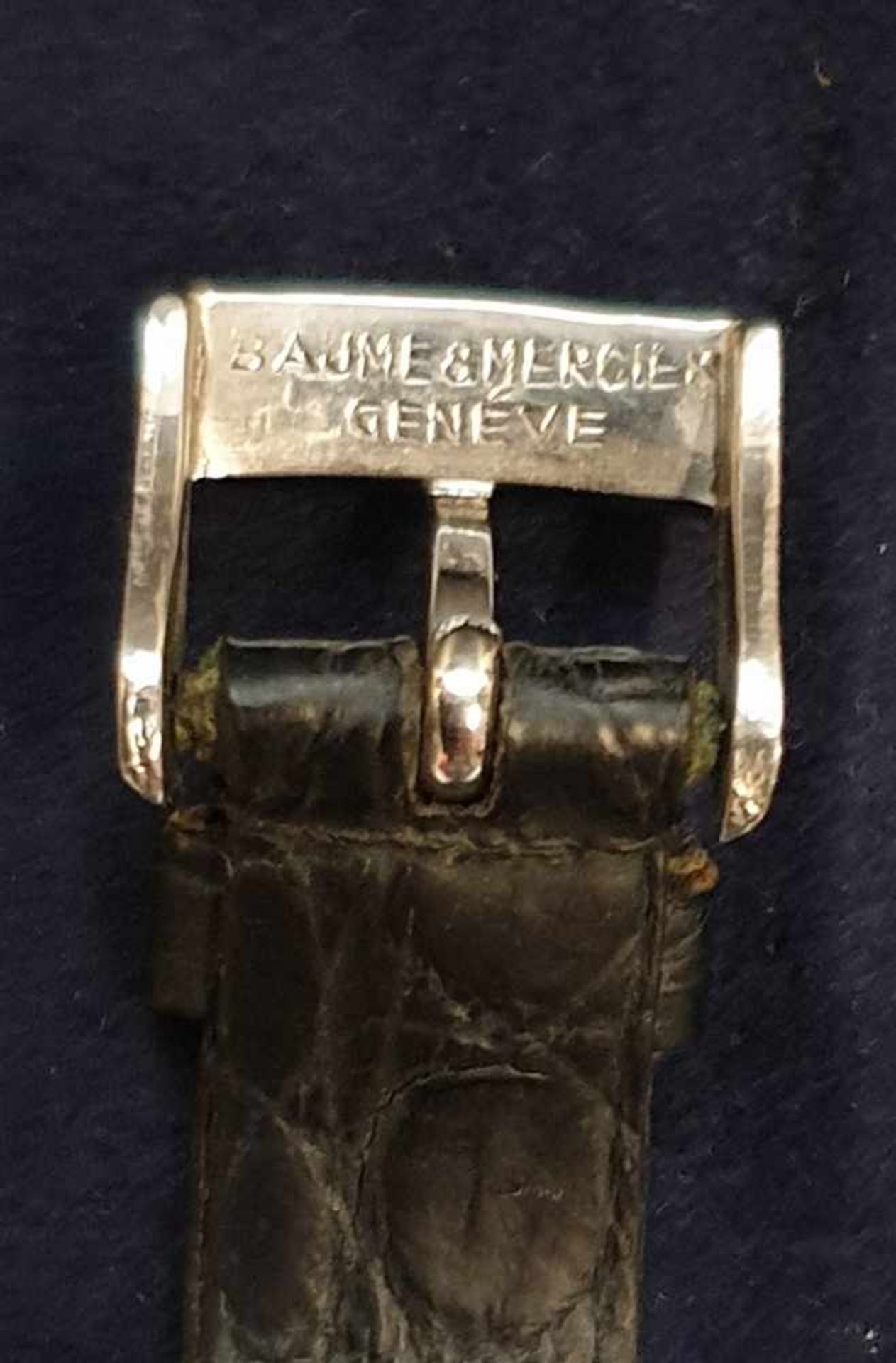 Baume & Mercier, Damenarmbanduhr, mechanisch Handaufzug, Edelstahl, 28x33mm, orig. Lederarmbandmit - Bild 5 aus 5