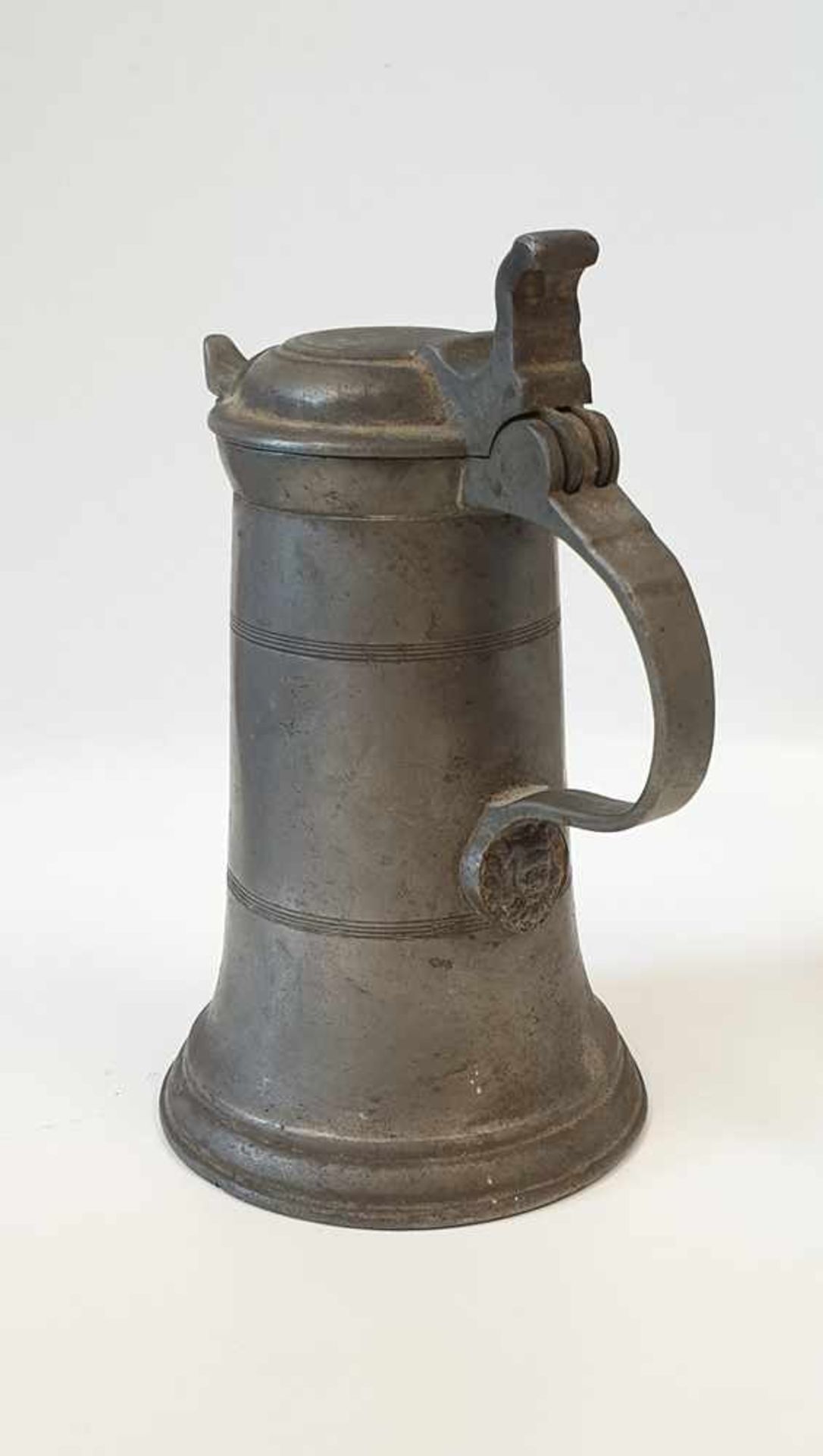 Zinnkrug, 18.Jahrhundert, Höhe : ca. 16cm - Image 2 of 3