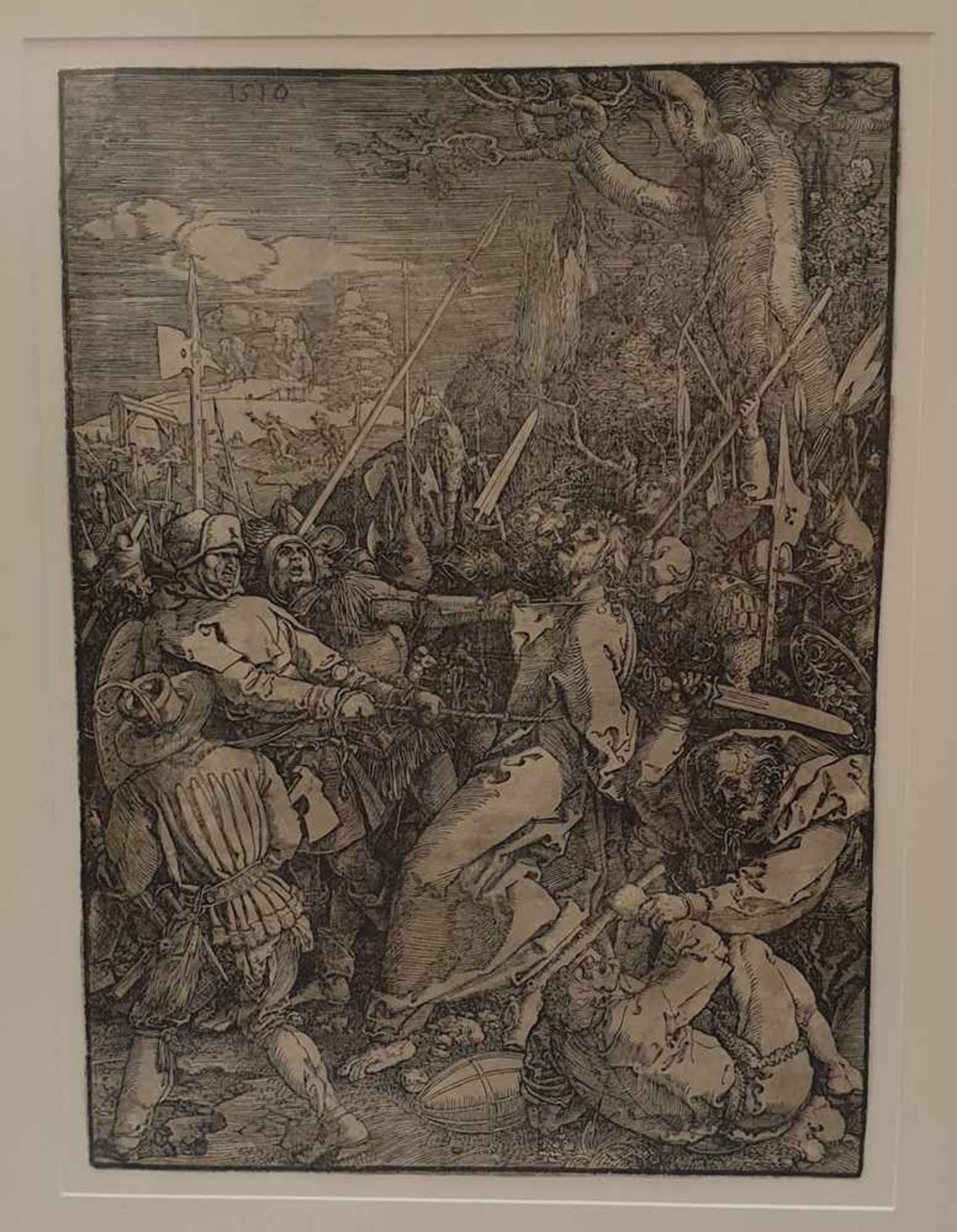 Albrecht Dürer ( Nürnberg 1471-1528 ) , Die Gefangennahme Christi, Holzschnitt aus der grossen