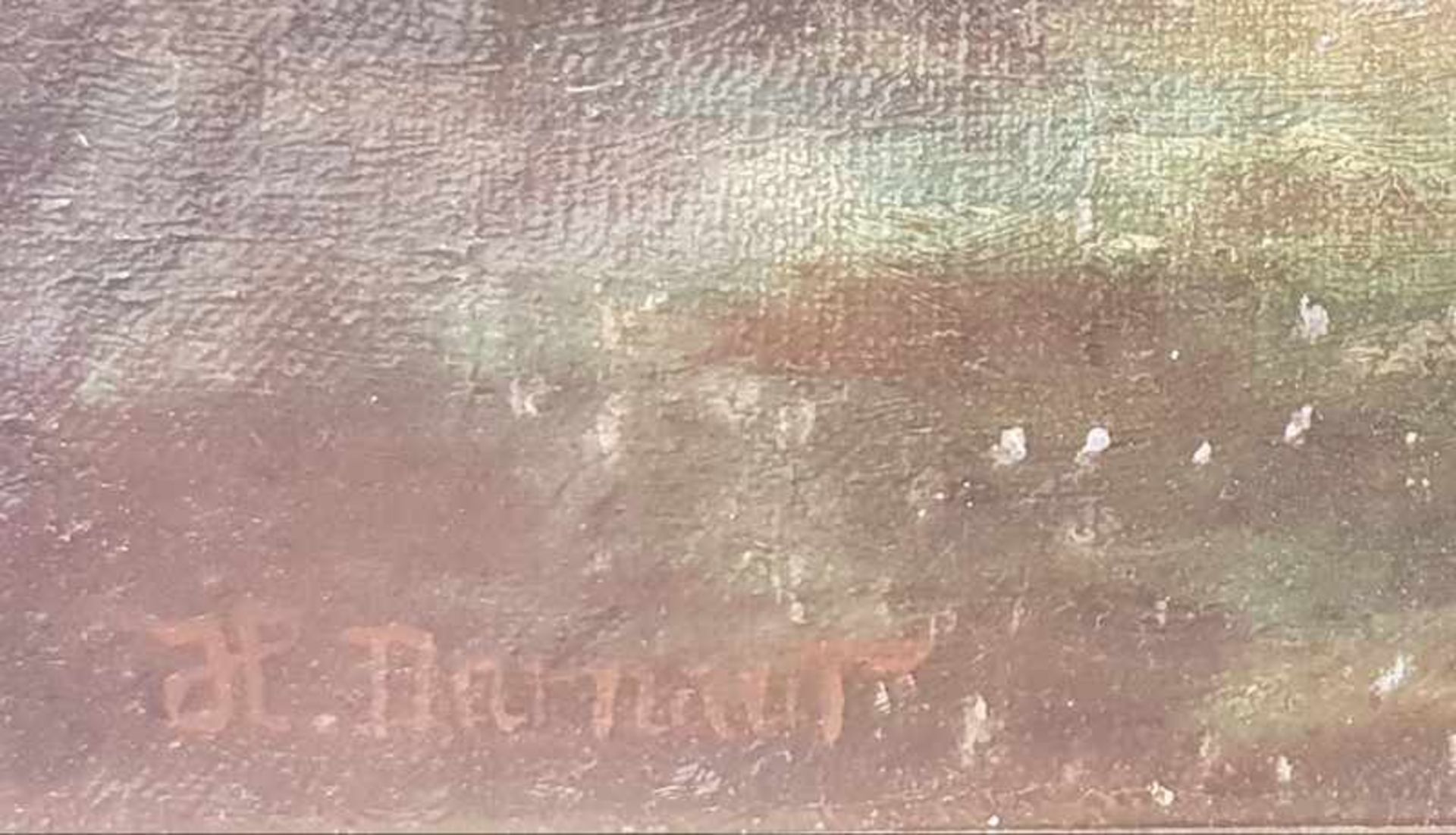 Gemälde Herbstlandschaft , Öl auf Leinwand mit Rahmen signiert H.Darnaut Größe ohne Rahmen: 40x31, - Bild 2 aus 2