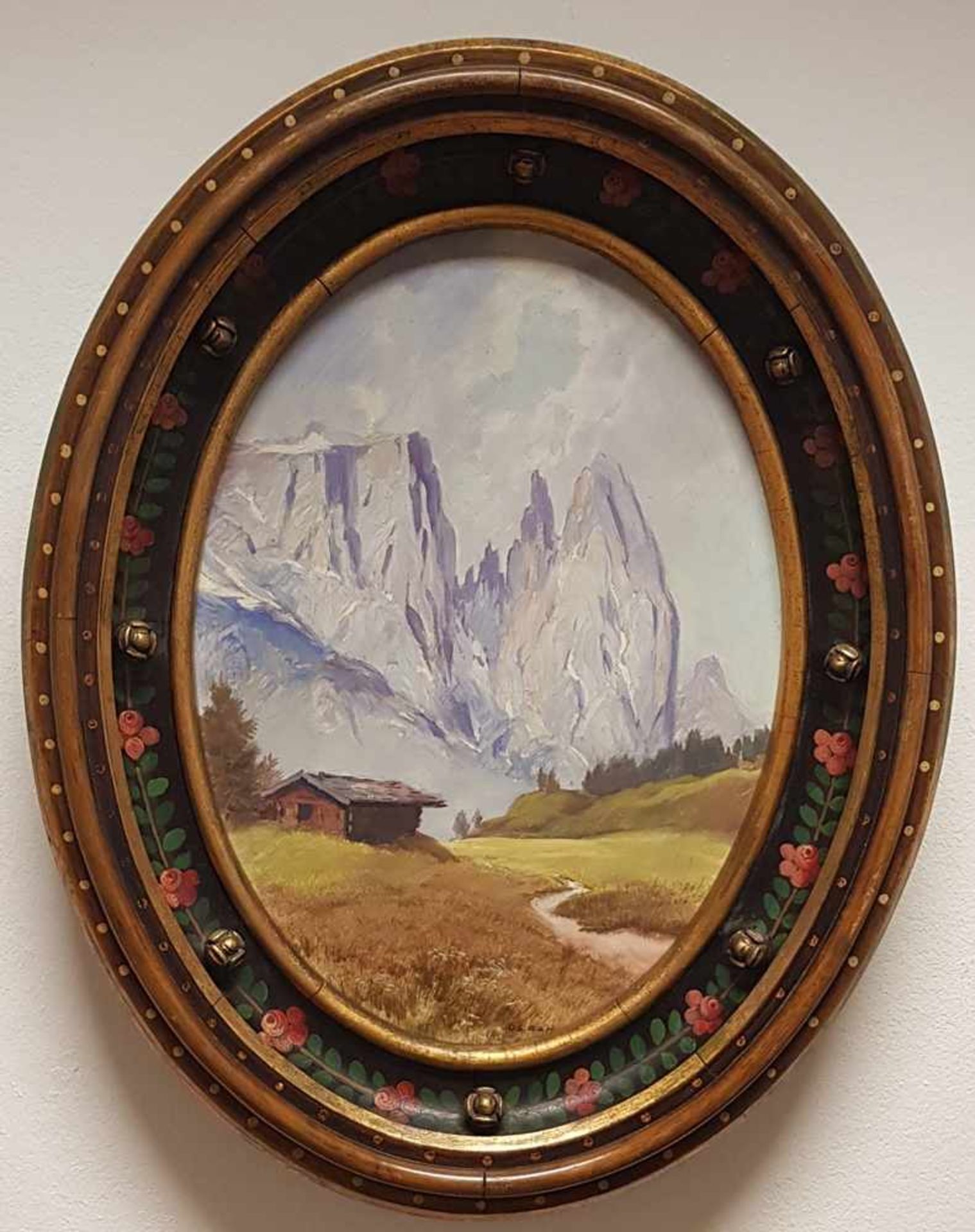 Oswald Rampl ,(Innsbruck 1911-1984) , Öl auf Malplatte, Landschaftsgemälde, Größe: 34x47cm ,Größe