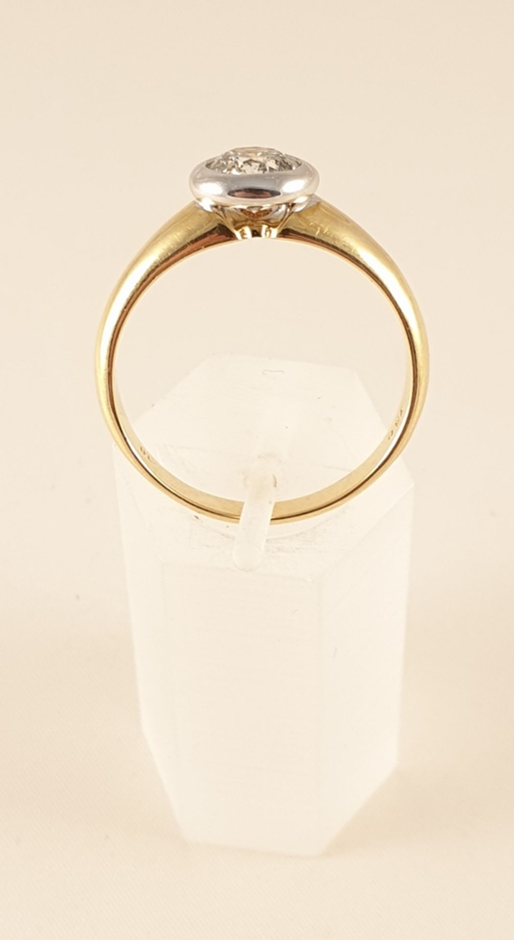 Diamant Solitär Ring, Diamant 1ct. Gold 750 , RW63 , Gewicht: 6,6g , Guter Farb- niedriger - Image 3 of 4