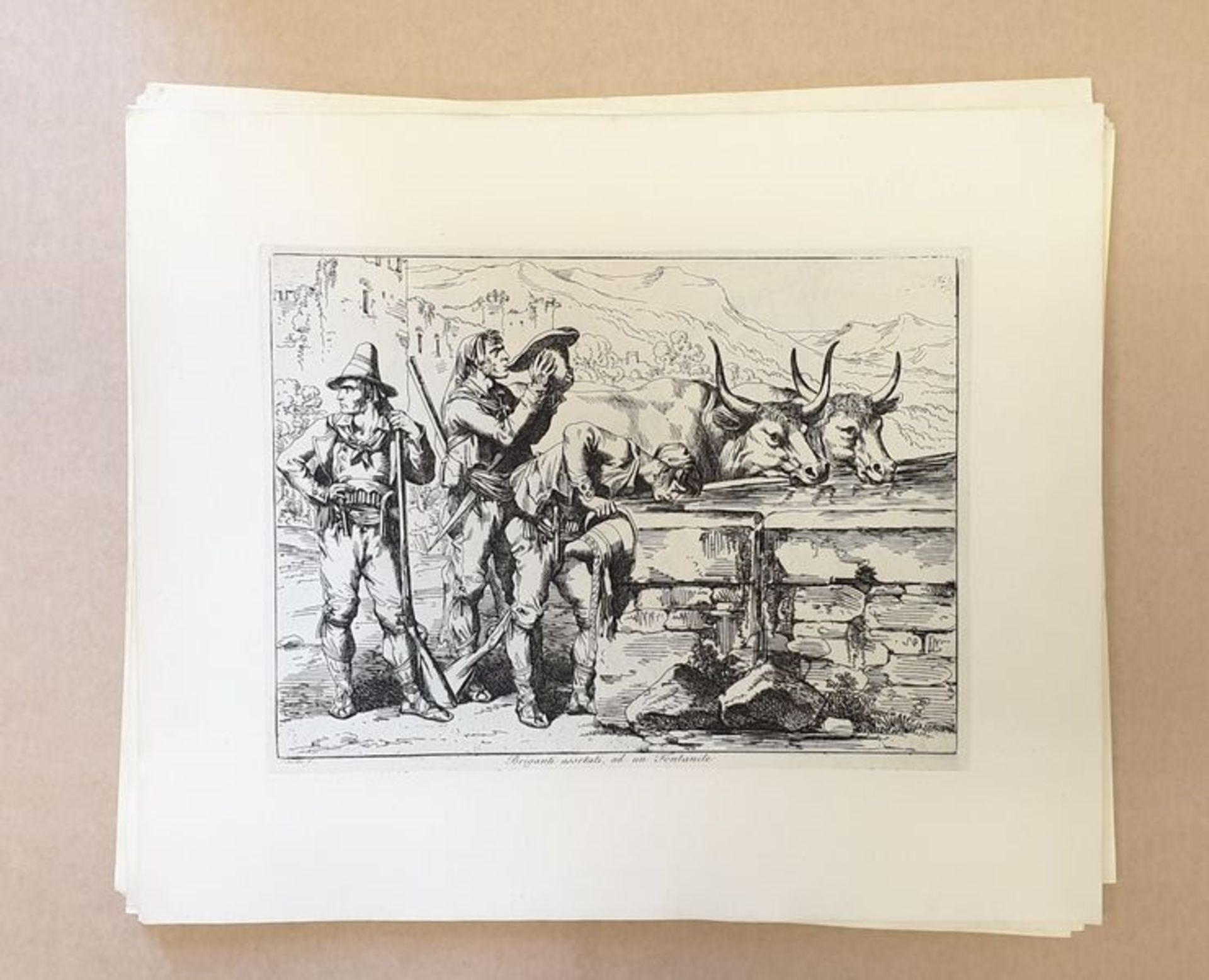 Bartolomeo Pinelli (Rom 1781-1835) , großes Konvolut Radierungen , 42 Stück ,Blattgröße je: 37x31, - Bild 2 aus 7