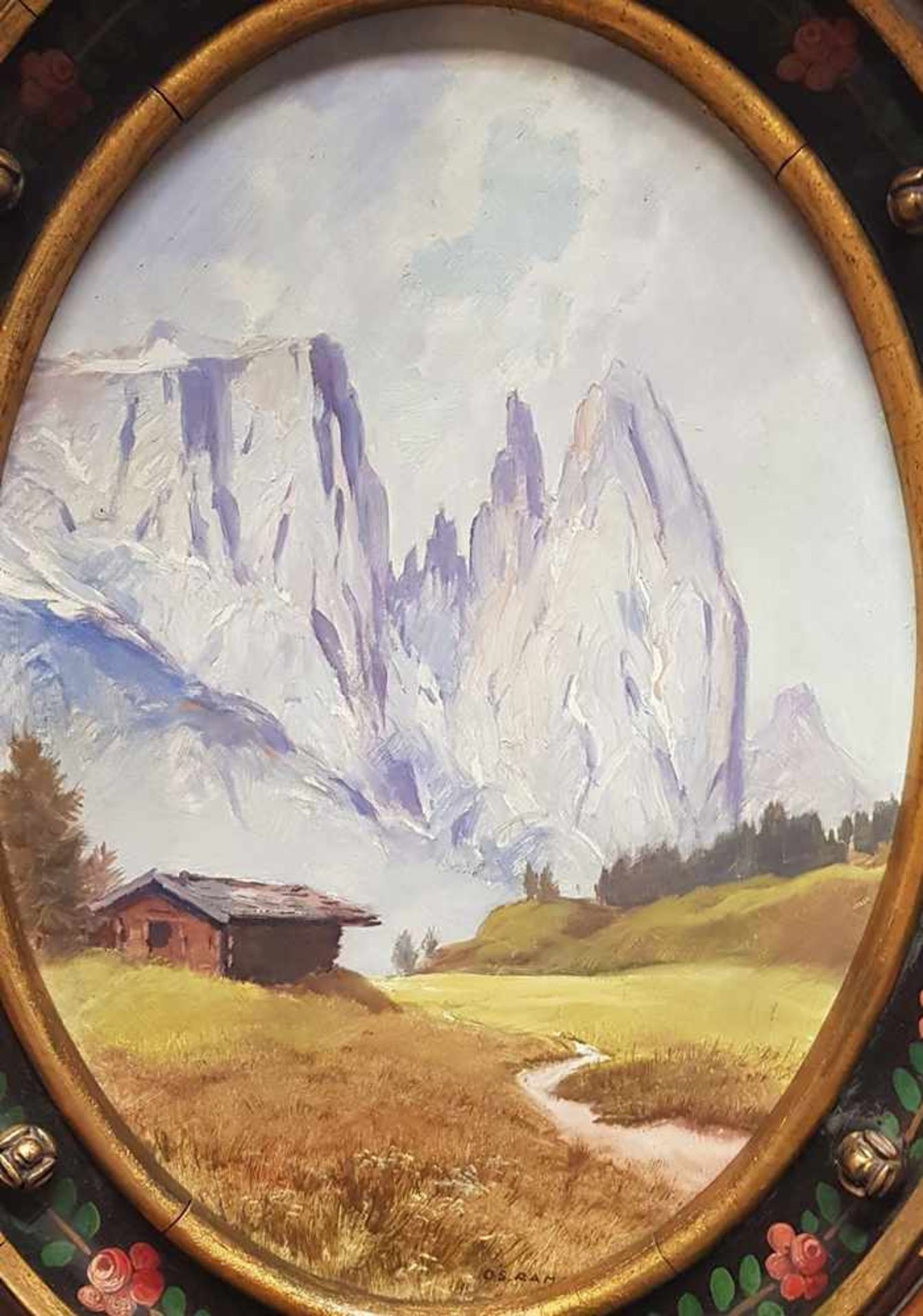 Oswald Rampl ,(Innsbruck 1911-1984) , Öl auf Malplatte, Landschaftsgemälde, Größe: 34x47cm ,Größe - Image 2 of 3