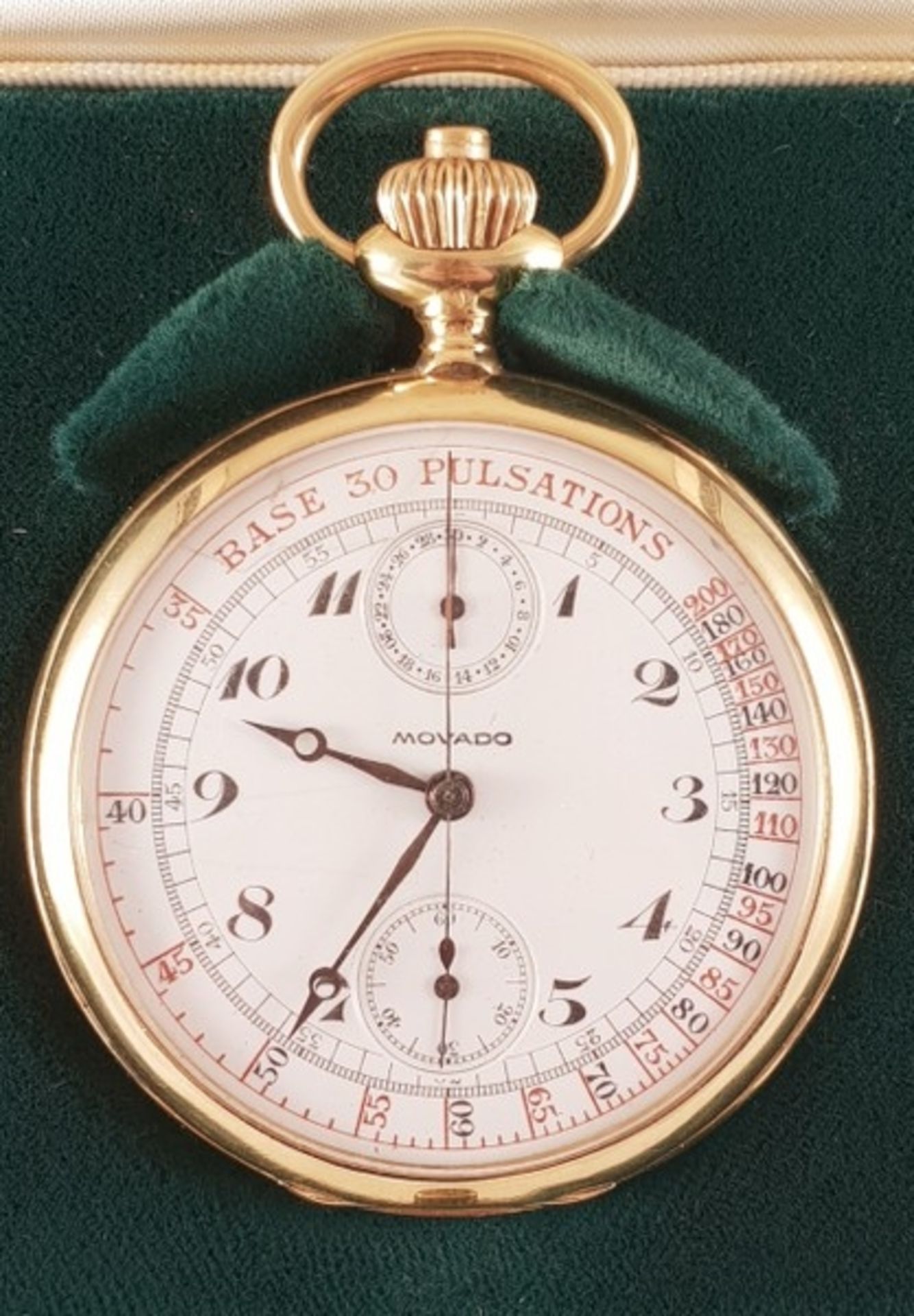 Movado , Taschenuhr Doctor’s Chronograph, um 1910