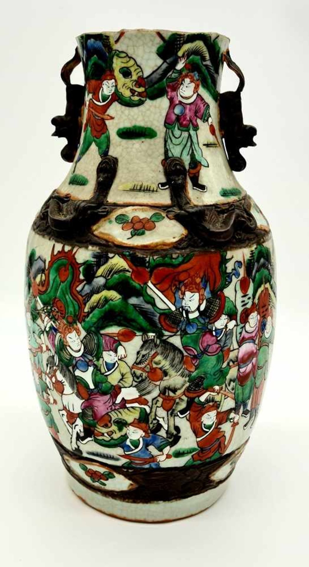 Vase , verm. China, Höhe: 33cm , bestoßen, - Image 4 of 5