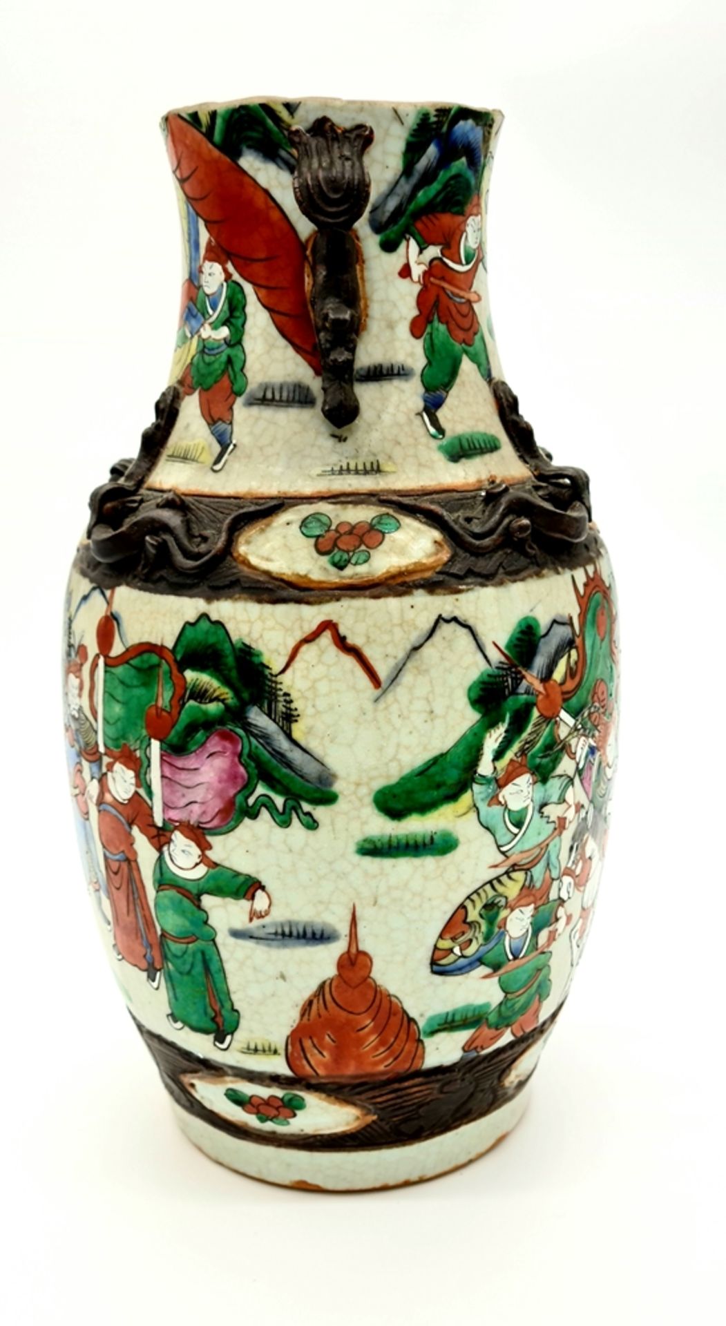 Vase , verm. China, Höhe: 33cm , bestoßen, - Image 2 of 5