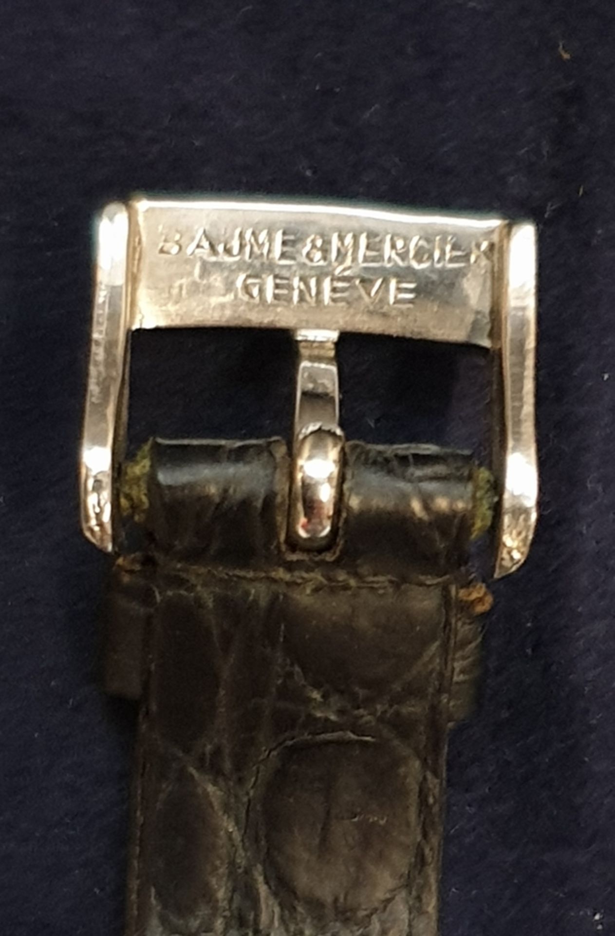 Baume & Mercier, Damenarmbanduhr, mechanisch Handaufzug, Edelstahl, 28x33mm, orig. Lederarmbandm - Bild 5 aus 5