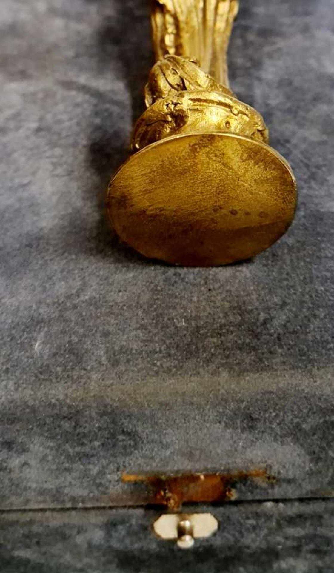 Petschaft, Bronze/Messing, 1.Drittel 20.Jhd, Größe:15cm , Gewicht: 395 Gramm, im Etui , Etui S - Image 4 of 4