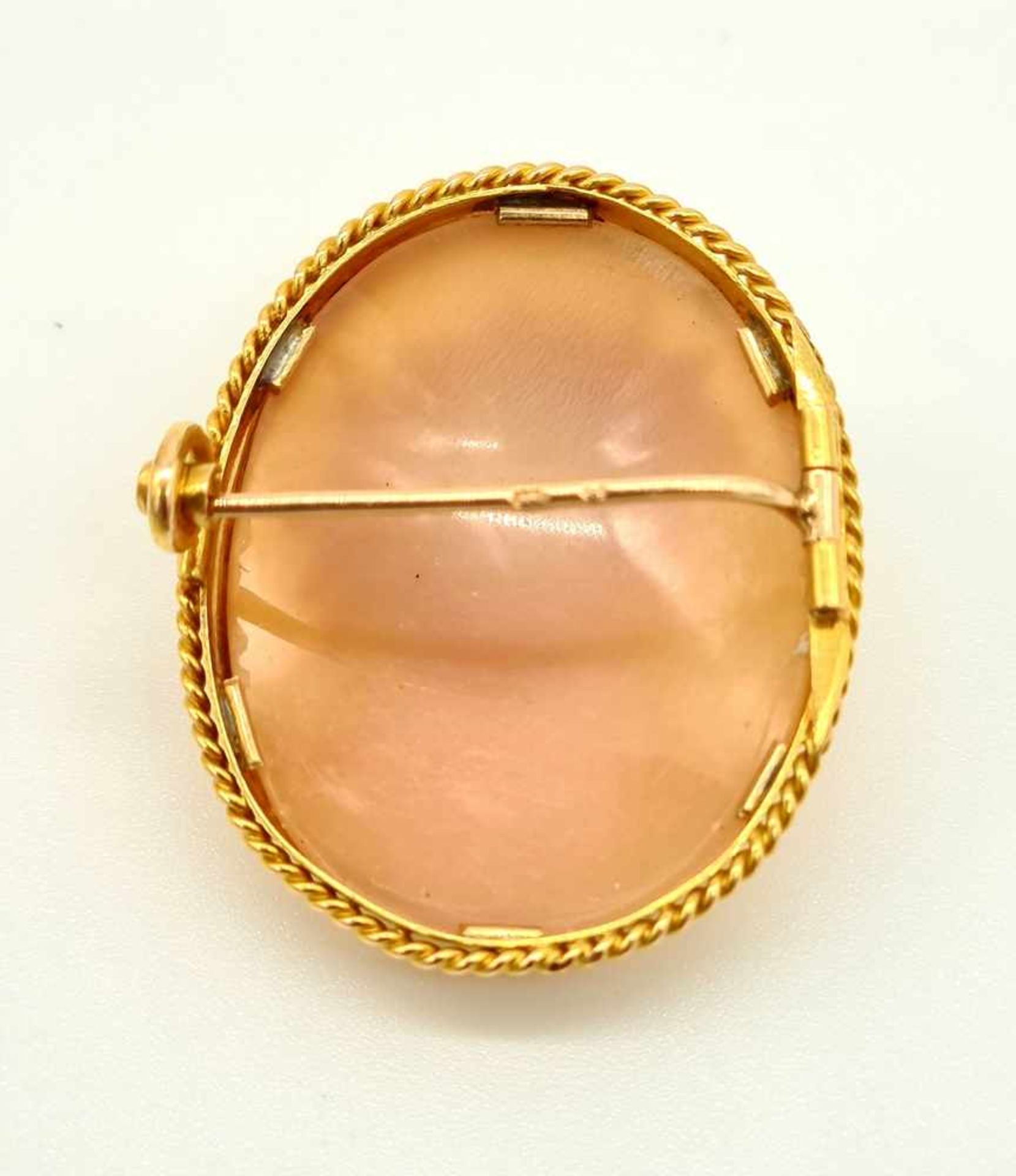 Muschel Gemme, Gold585 , ca. 30x24mm , 5,5g , - Image 2 of 2