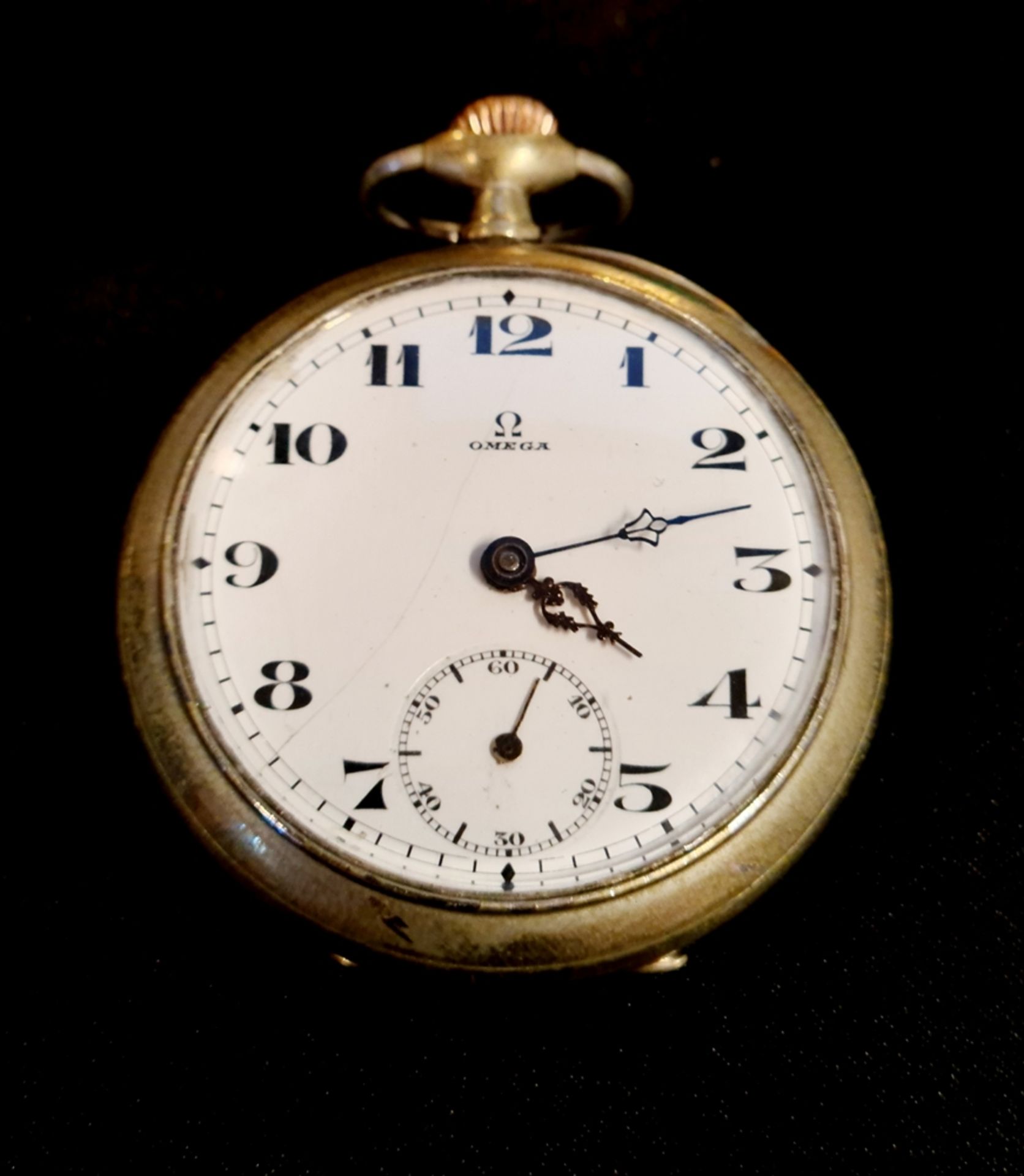 Omega, Taschenuhr, Gehäuse: Metall, Werknummer:5500919 , Gehäusenummer: 6273363, Gehäusedurch