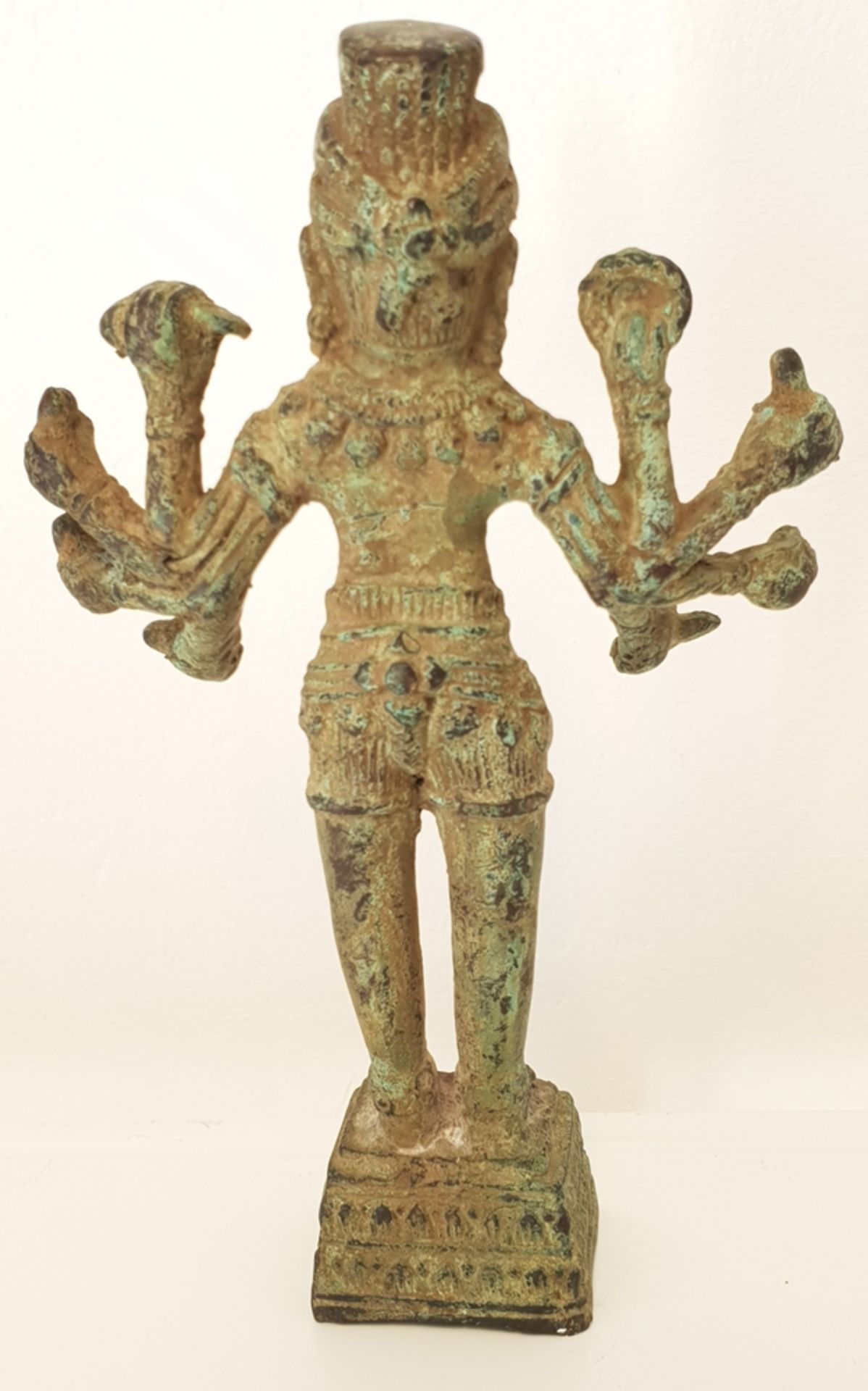 8 armige Shiva Skulptur, Bronze, Asien, Höhe ca. 18cm, Gewicht ca. 439 GrammShiva - Image 2 of 4