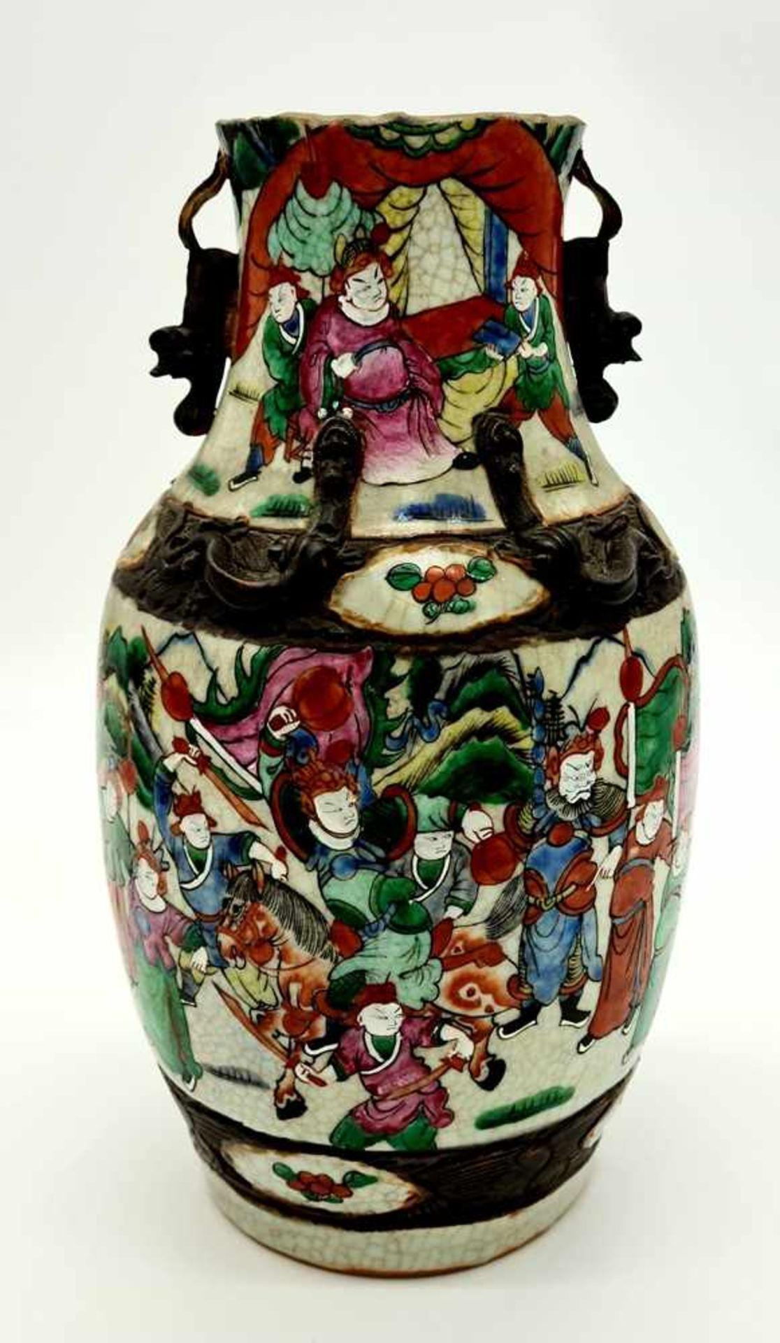 Vase , verm. China, Höhe: 33cm , bestoßen, - Image 5 of 5