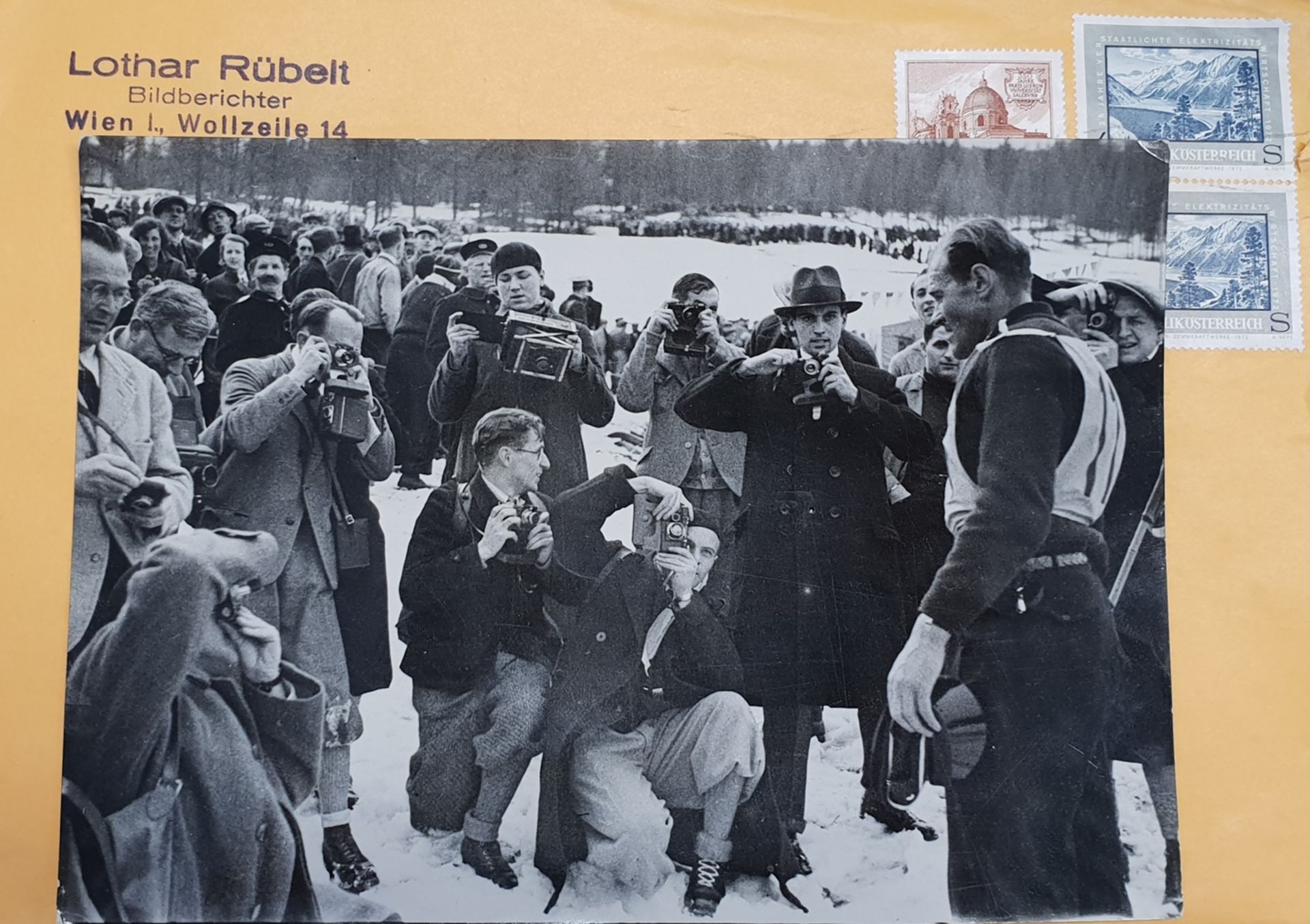 Lothar Rübelt (8. April 1901 - 4. August 1990)Fotografie, FIS Wettkämpfe 1933 Inn