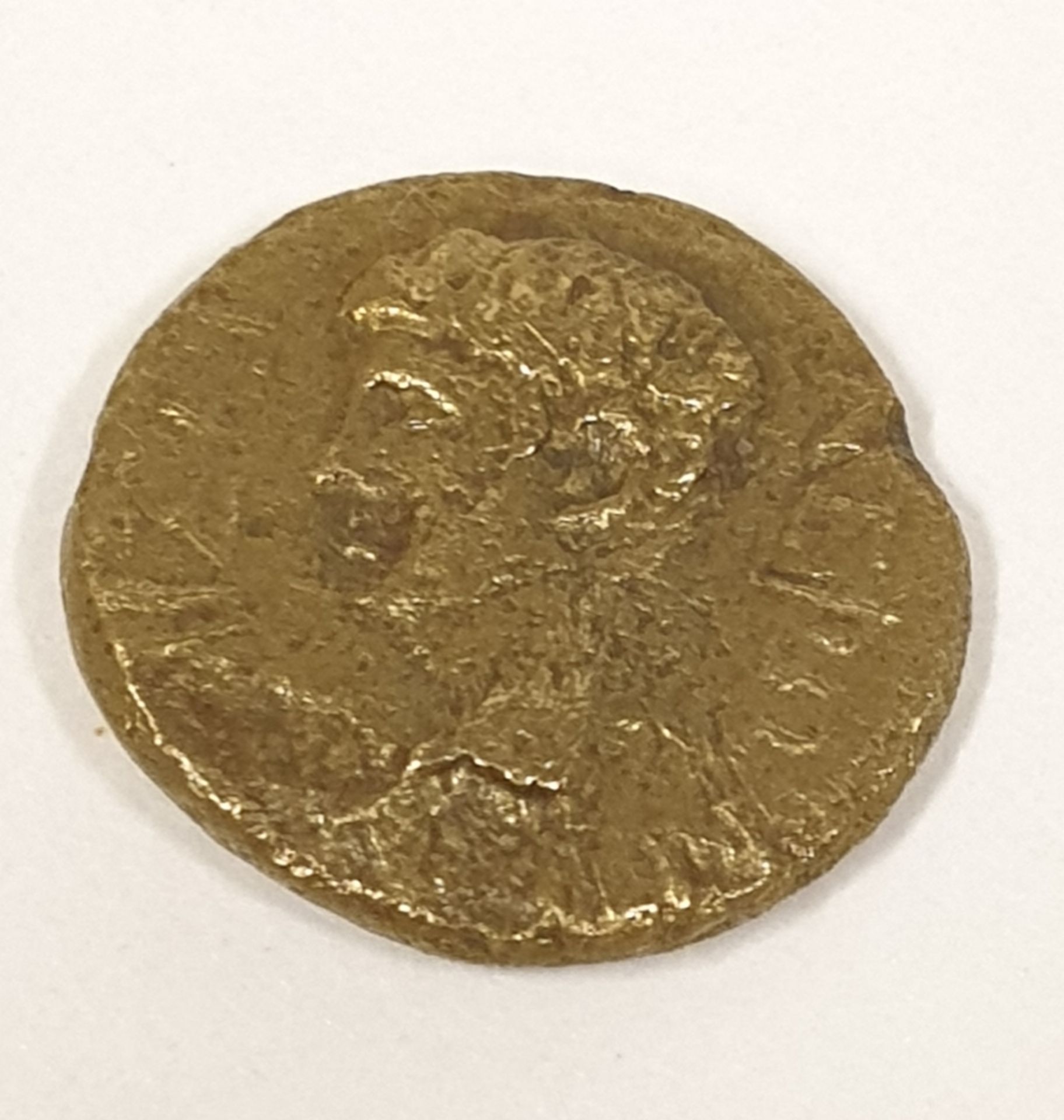 Römisches Reich , Kaiser Nero Münze, Durchmesser: ca.11mm, Gewicht: 2,51g