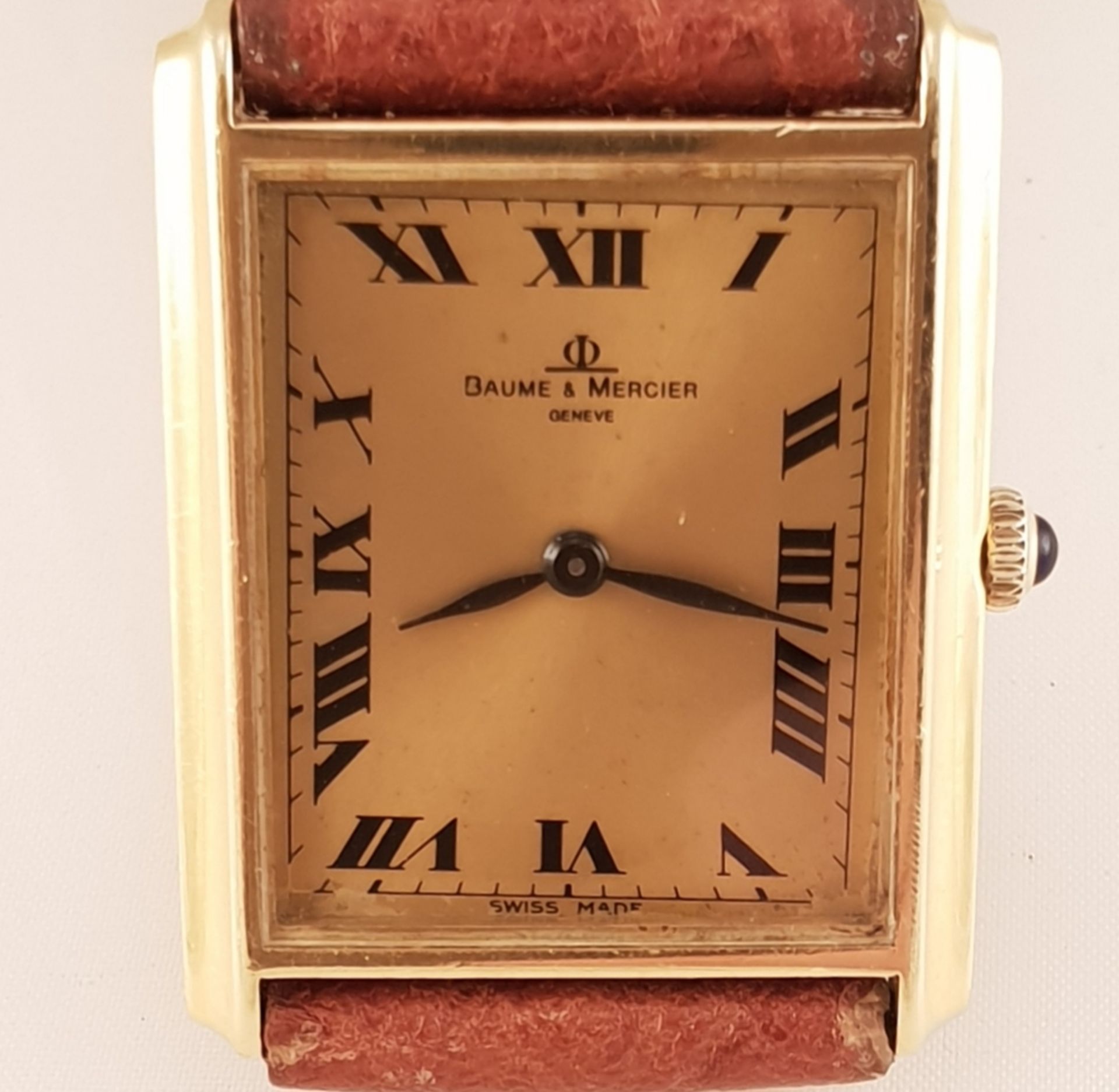 Baume Mercier Tank, Armbanduhr, Gold 750 , mechanisch,Werknr.: BM775 , Gehäusenr.: 755214 37205