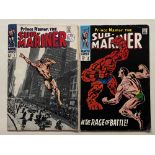 SUB-MARINER #7, 8 (2 in Lot) - (1968 - MARVEL - Cents Copy with Pence Stamp) - VG+/FN - Run includes