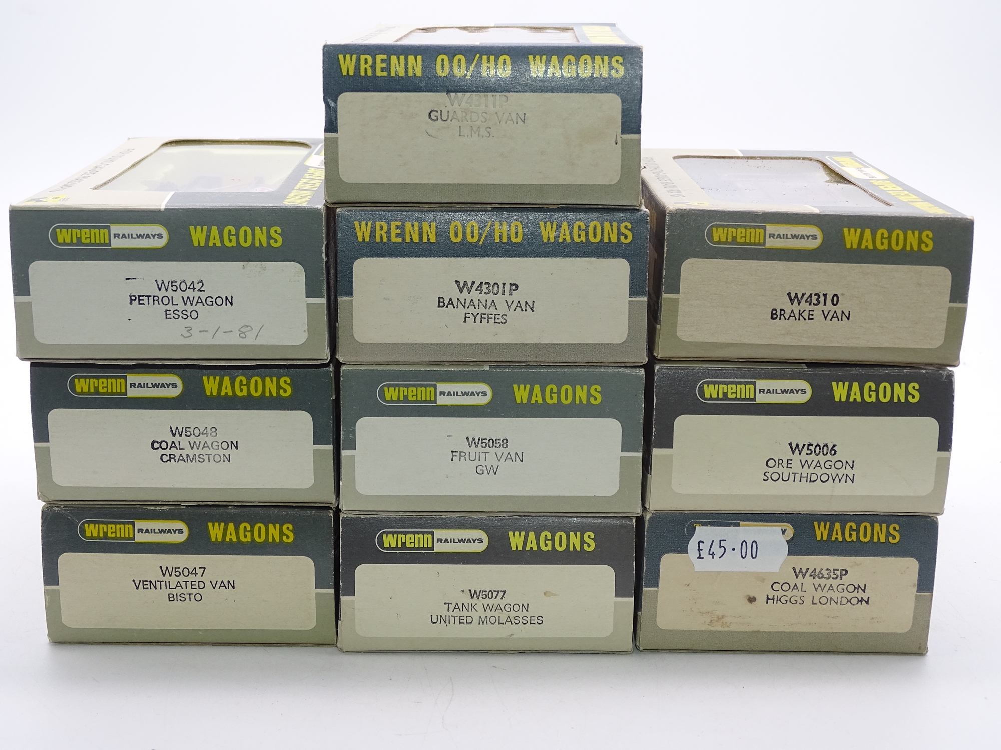 OO Gauge: A mixed group of WRENN wagons as lotted - VG in G/VG boxes (10) - Image 2 of 2