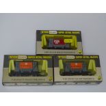 OO Gauge: A group of rarer WRENN wagons to include: 3 x Cement Wagons - 2 x W5080 and 1 x W5005 VG /