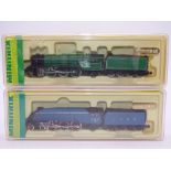 N Gauge: A pair of MINITRIX British Outline steam locomotives to include 'Flying Scotsman' and '