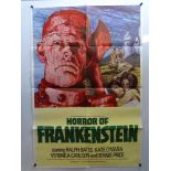 HORROR OF FRANKENSTEIN (1970) - British One Sheet Movie Poster - HAMMER - Mike Vaughan artwork - 27"