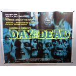 DAY OF THE DEAD (1985) - UK Quad Film Poster - FIRST RELEASE - GEORGE A ROMERO - 'Wall of Zombies'